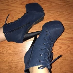 Blue booties